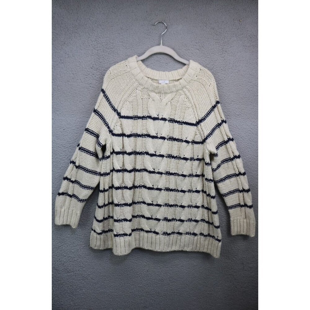 J.Jill Chunky Cable Knit Sweater-Size XL-Beachy-Soft